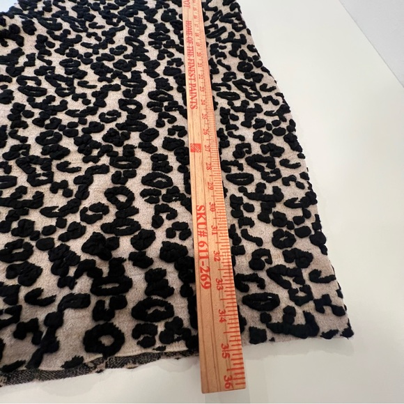 Free People Leopard Print Mini Dress Size S Bodycon Chunky Knit Wool/cotton Blen - Picture 9 of 9